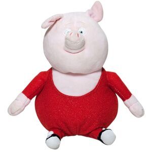 Ty Beanie Baby Gunter the Pig 6" Red & Tan Stuffed Animal Toy